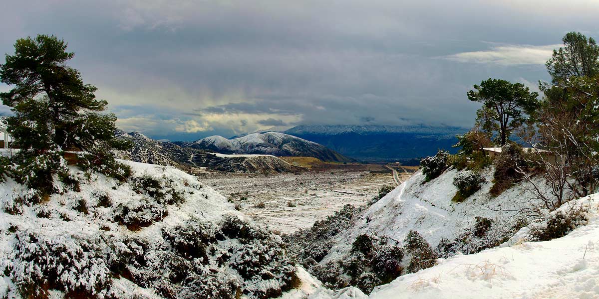 Banning Bench San jacinto Mountains in the snow