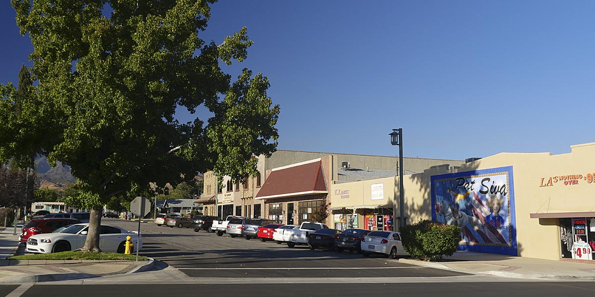 Downtown Banning - Restored store fronts on N. San Gornoio Ave.